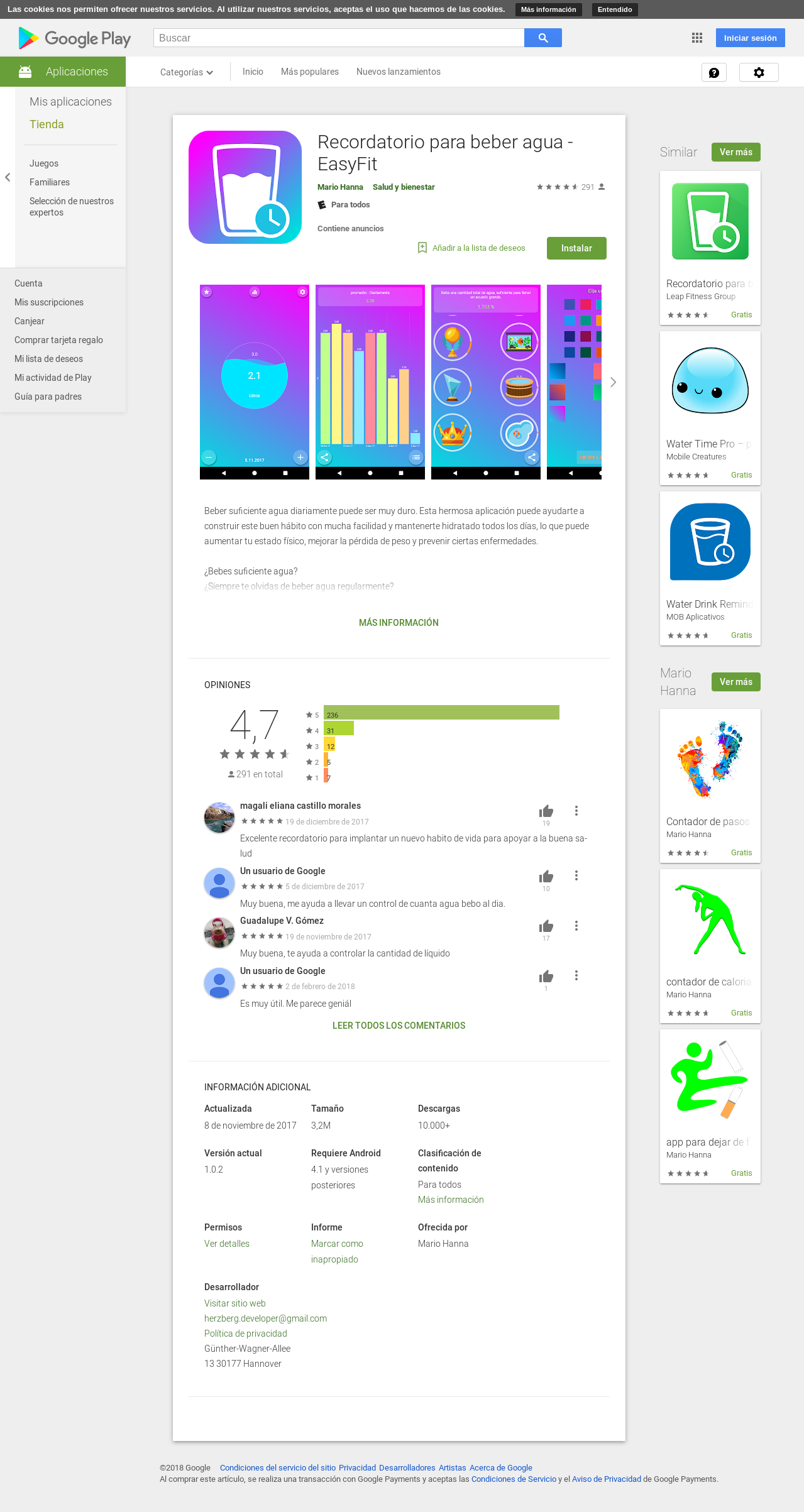 Cache grafica https://play.google.com/store/apps/details?id=easyfit.weightloss.fitness.watertracker&hl=es  