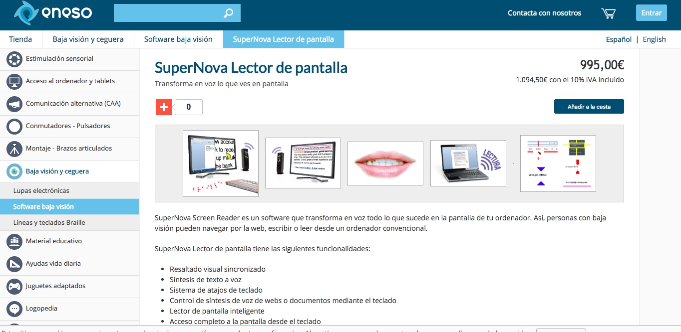 Cache grafica http://www.eneso.es/producto/supernova-lector-pantalla  